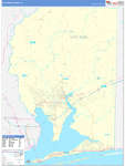 Santa Rosa County Wall Map Basic Style